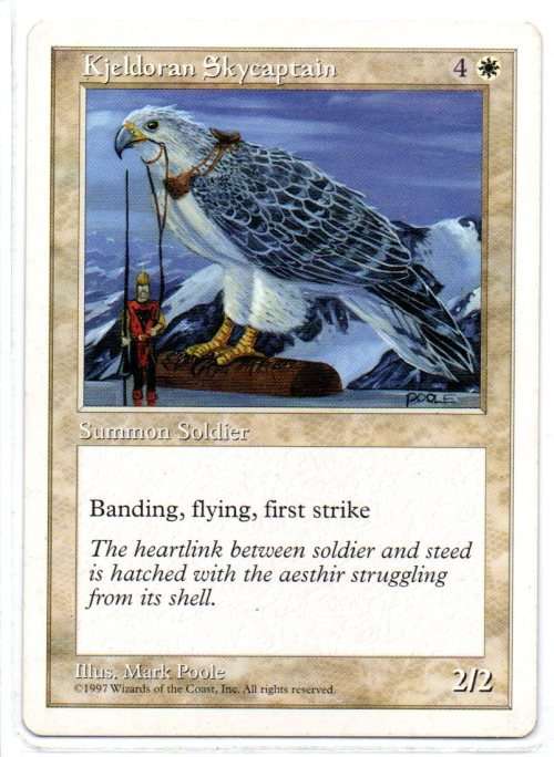 Magic The Gathering 1997 - Kjeldoran Skycaptain - Common - 5th Edition