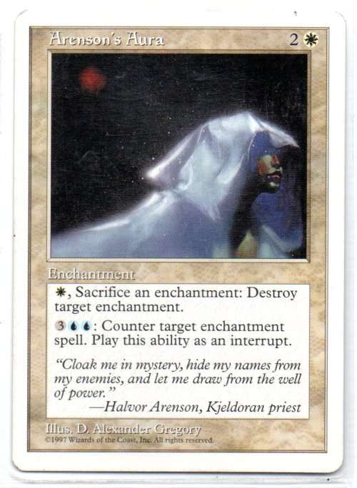 Magic The Gathering 1997 - Arenson`s Aura - Common - 5th Edition