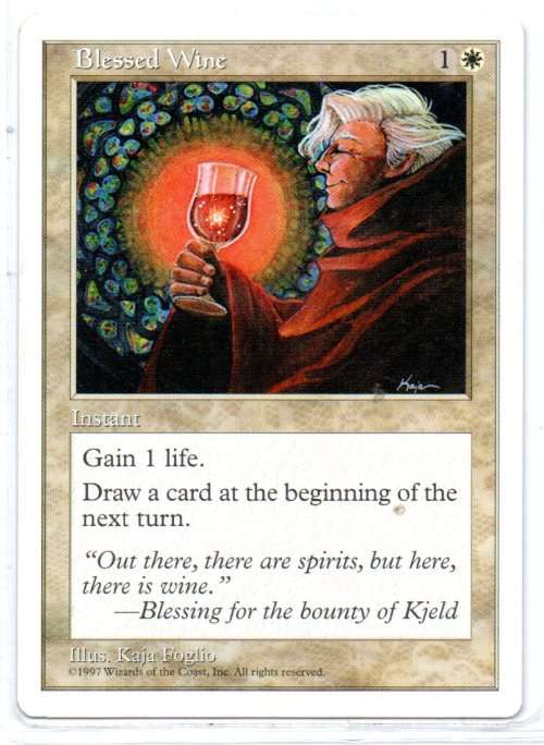 Magic The Gathering 1997 - Blessed Wine - Common - 5th Edition