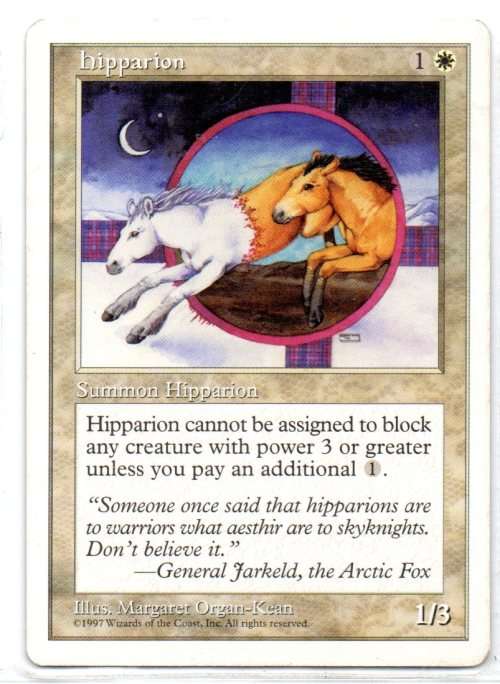 Magic The Gathering 1997 - Hipparion  - Common - 5th Edition