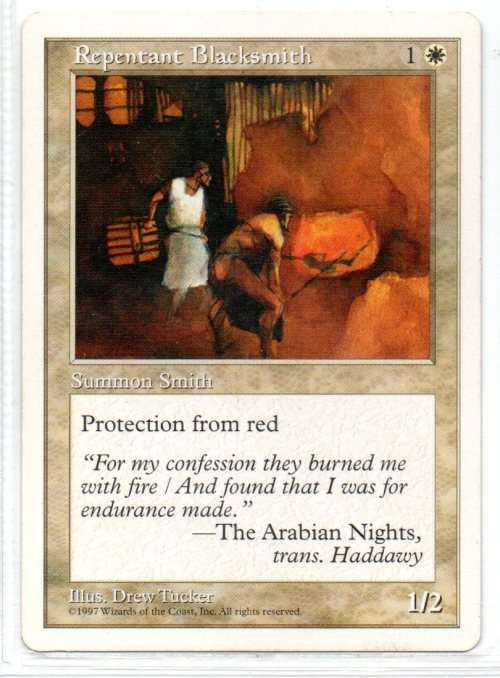 Magic The Gathering 1997 - Repentant Blacksmith - Common - 5th Edition