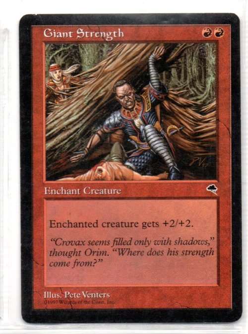 Magic The Gathering 1997 - Giant Strength - Common - Tempest