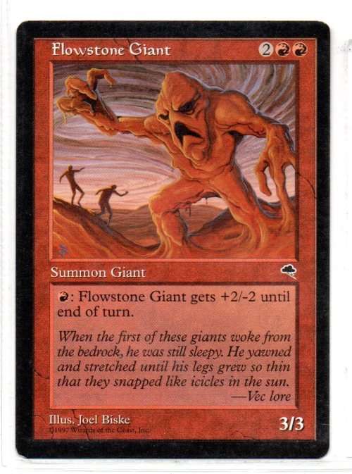Magic The Gathering 1997 - Flowstone Giant - Common - Tempest
