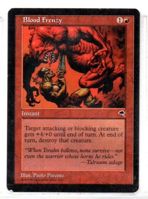 Magic The Gathering 1997 - Blood Frenzy - Common - Tempest