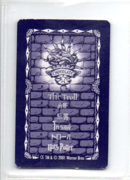2001 Warner Bros. Harry Potter Chocolate Frog Lenticular Cards - Series 1 - The Troll