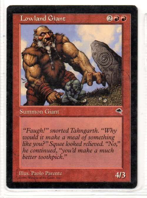 Magic The Gathering 1997 - Lowland Giant - Common - Tempest