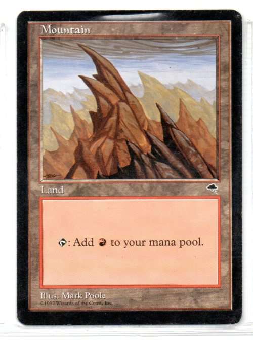 Magic The Gathering 1997 - Mountain Land - Common - Tempest