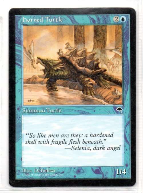 Magic The Gathering 1997 - Horned Turtle - Common - Tempest