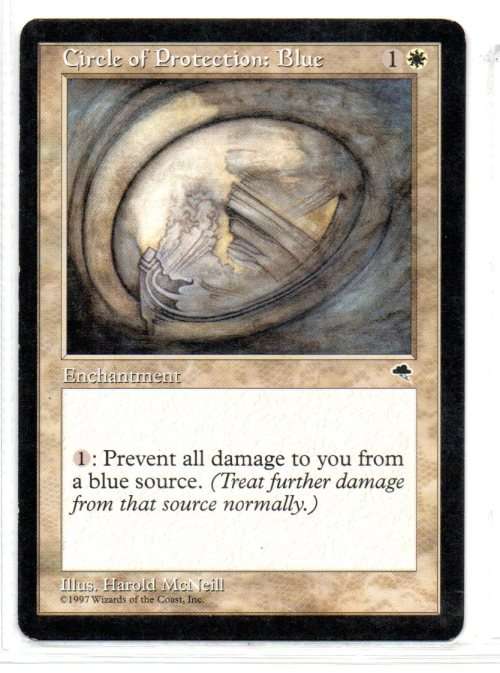 Magic The Gathering 1997 - Circle of Protection: Blue - Common - Tempest
