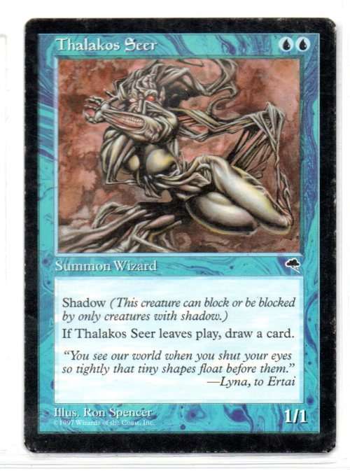 Magic The Gathering 1997 - Thalakos Seer - Common - Tempest