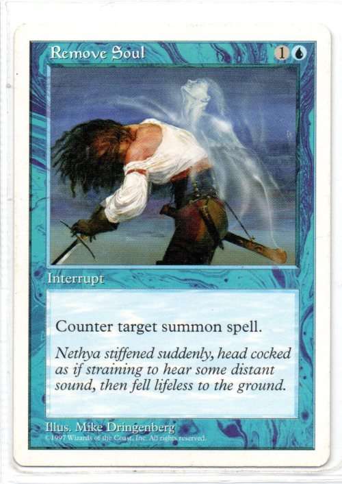 Magic The Gathering 1997 - Remove Soul - Common - 5th Edition