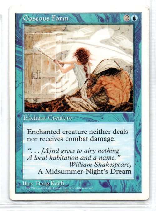 Magic The Gathering 1997 - Gaseous Form - Common - 5th Edition