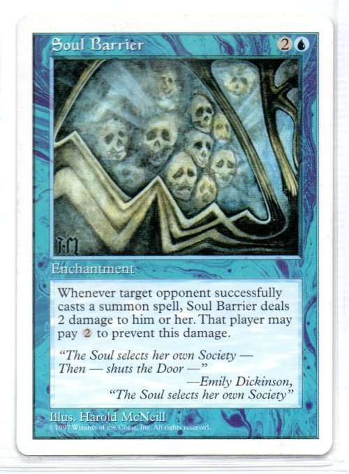 Magic The Gathering 1997 - Soul Barrier - Common - 5th Edition