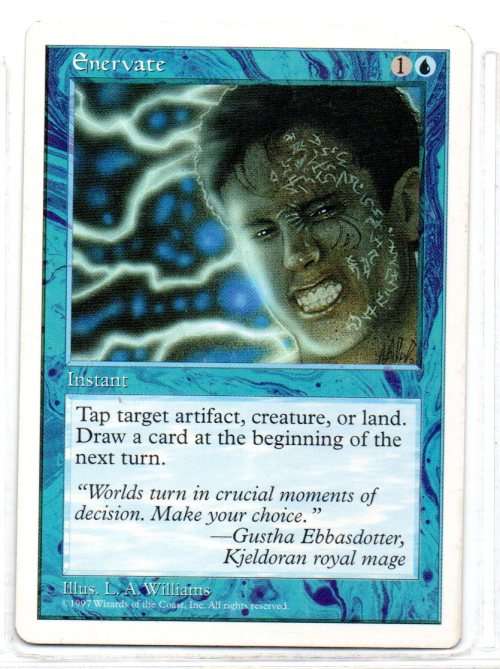 Magic The Gathering 1997 - Enervate - Common - 5th Edition