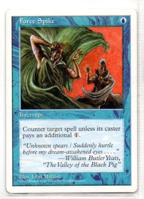 Magic The Gathering 1997 - Force Spike - Common - 5th Edition