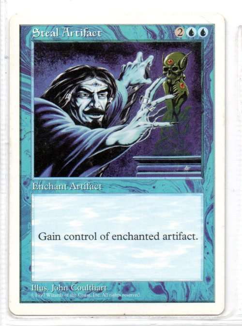 Magic The Gathering 1997 - Steal Artifact - Common - 5th Edition