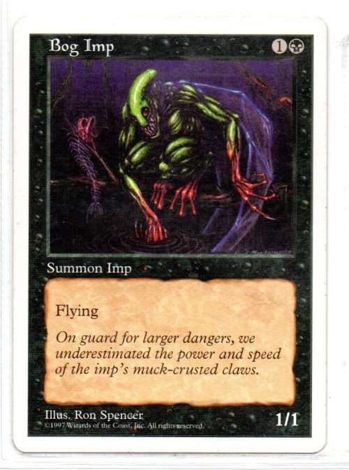 Magic The Gathering 1997 - Bog Imp - Common - 5th Edition