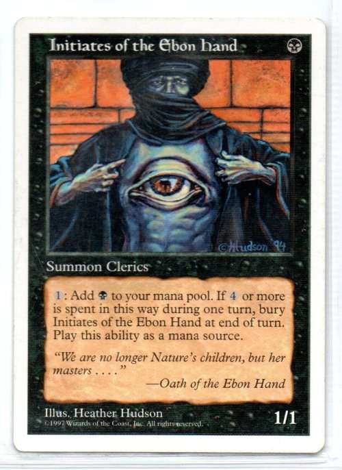 Magic The Gathering 1997 - Initiates of the Ebon Hand - Common - 5th Edition