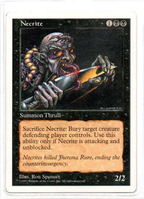 Magic The Gathering 1997 - Necrite - Common - 5th Edition