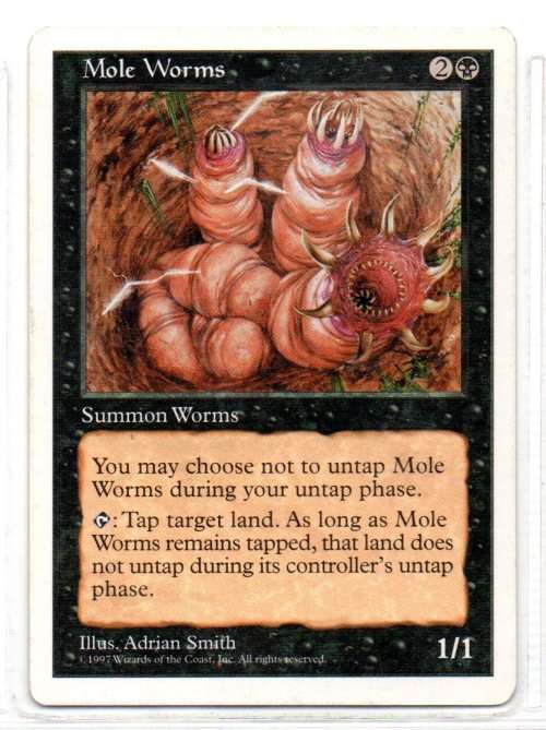 Magic The Gathering 1997 - Mole Worms - Common - 5th Edition