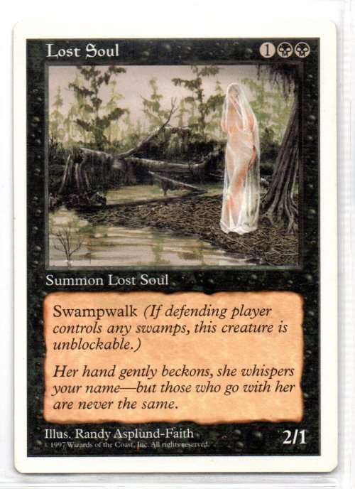 Magic The Gathering 1997 - Lost Soul - Common - 5th Edition