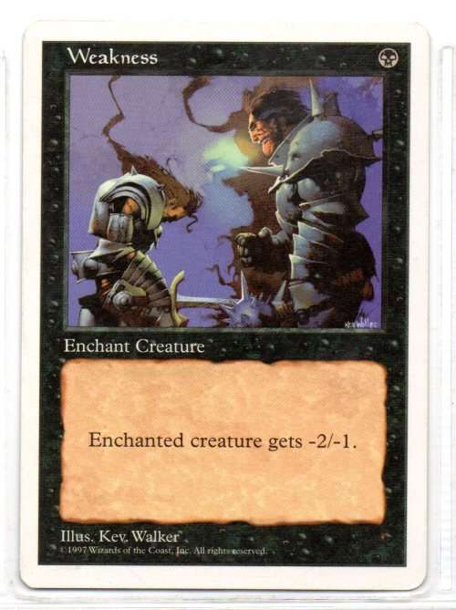 Magic The Gathering 1997 - Weakness - Common - 5th Edition
