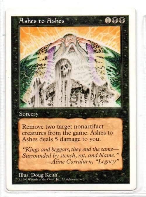 Magic The Gathering 1997 - Ashes to Ashes - Common - 5th Edition