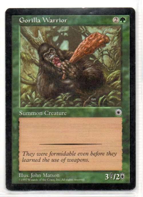 Magic The Gathering 1997 - Gorilla Warrior - Common - Portal