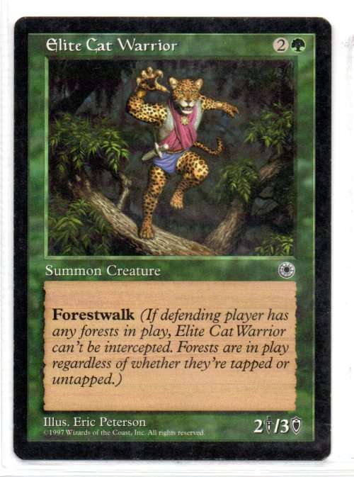 Magic The Gathering 1997 - Elite Cat Warrior - Common - Portal