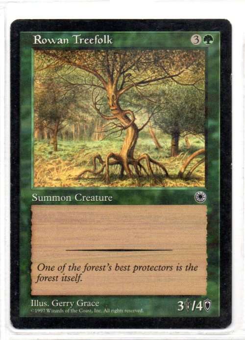 Magic The Gathering 1997 - Rowan Treefolk - Common - Portal