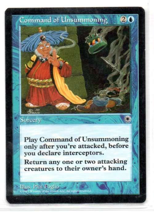 Magic The Gathering 1997 - Command of Unsummoning - Common - Portal