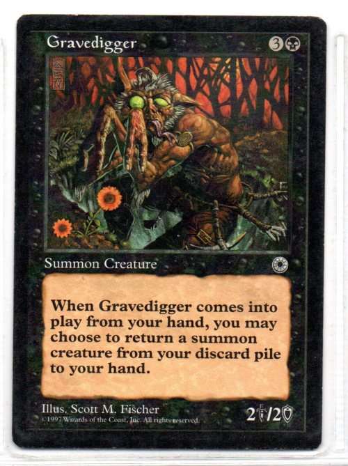 Magic The Gathering 1997 - Gravedigger - Common - Portal