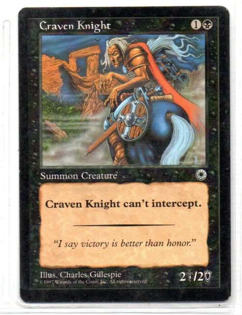 Magic The Gathering 1997 - Craven Knight - Common - Portal