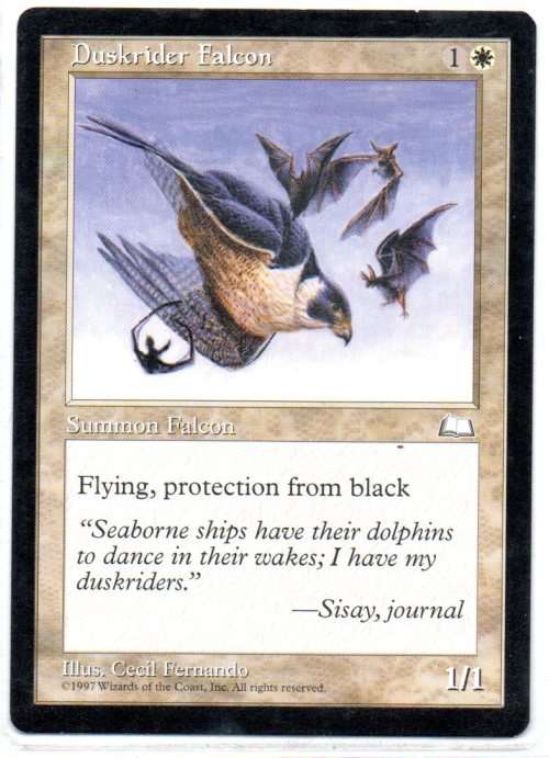 Magic The Gathering 1997 - Duskrider Falcon - Common - Weatherlight