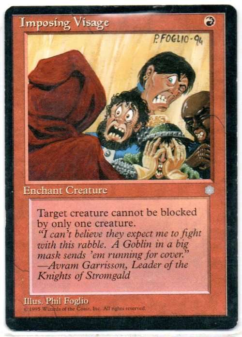 Magic The Gathering 1995 - Imposing Visage - Common - Ice Age