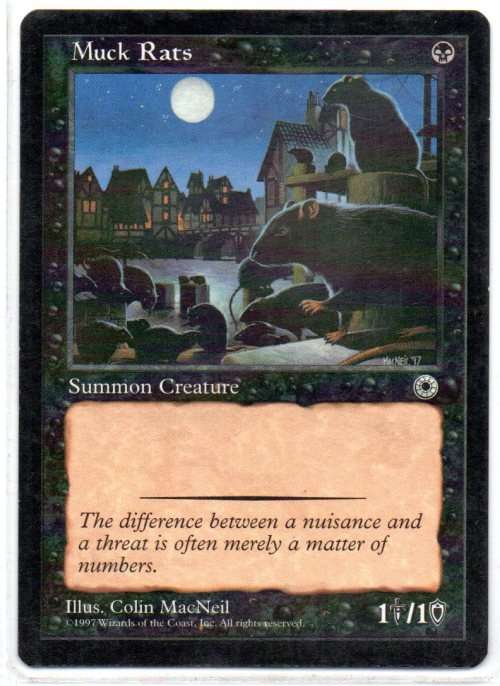Magic The Gathering 1997 - Muck Rats - Common - Portal