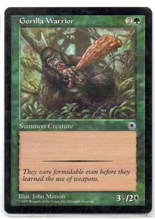 Magic The Gathering 1997 - Gorilla Warrior - Common - Portal