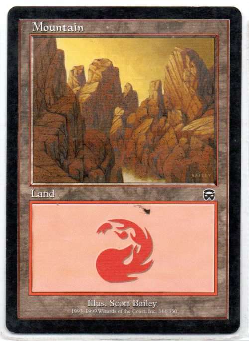 Magic The Gathering 1993 - 99 - Mountain 344/350 - Land - Mercadian Masques