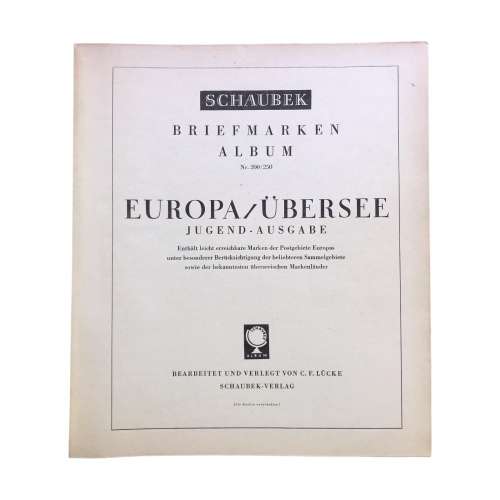 Schaubek Briefmarken Album Nr200/250 Europa/Ubersee