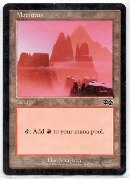 Magic The Gathering 1993 - 1998 - Mountain 346/350 - Land - Urza`s Saga