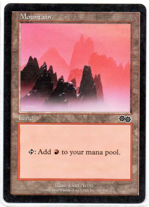 Magic The Gathering 1993 - 1998 - Mountain 345/350 - Land - Urza`s Saga