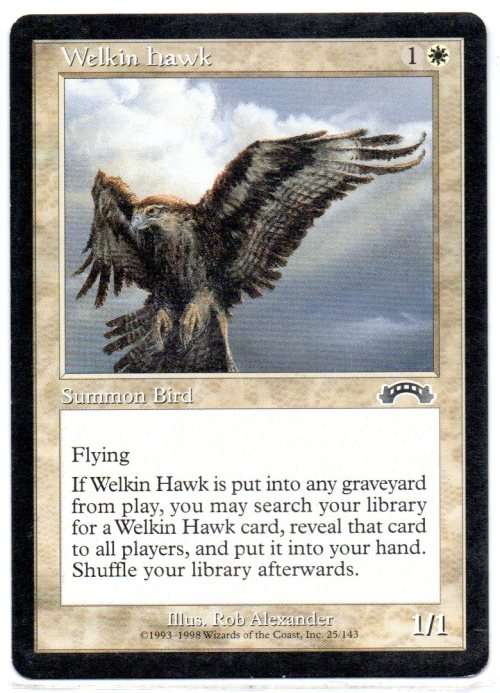 Magic The Gathering 1993 - 1998 - Welkin Hawk 25/143 - Common - Exodus