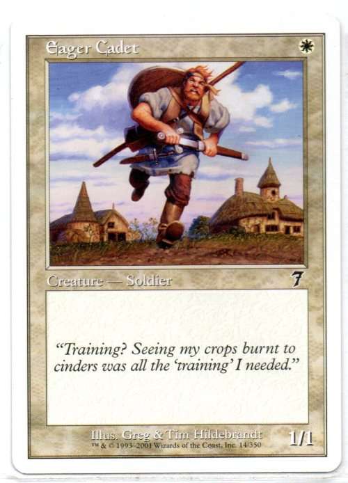 Magic The Gathering 1993 - 2001 - Eager Cadet  14/350 - Common - Seventh Edition