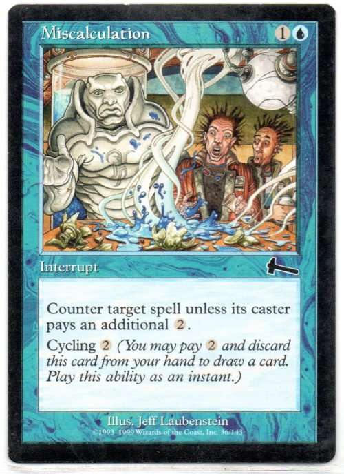 Magic The Gathering 1993 - 1999 - Miscalculation 36/143 - Common - Urza`s Legacy