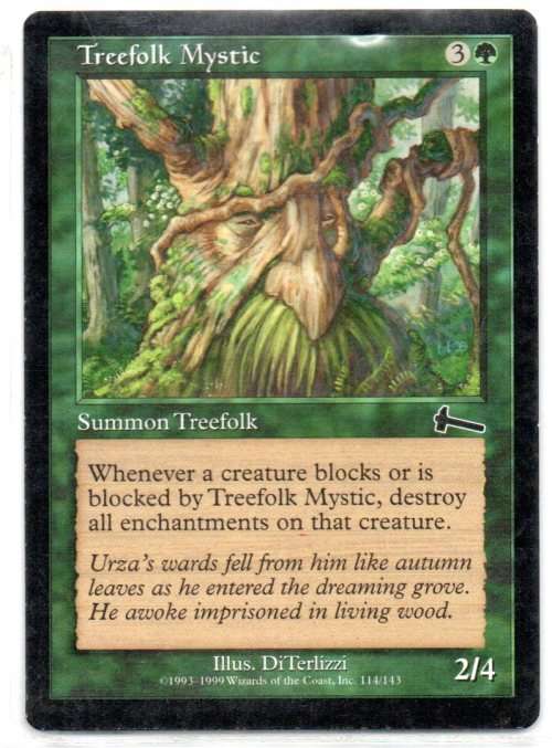 Magic The Gathering 1993 - 1999 - Treefolk Mystic 114/143 - Common - Urza`s Legacy