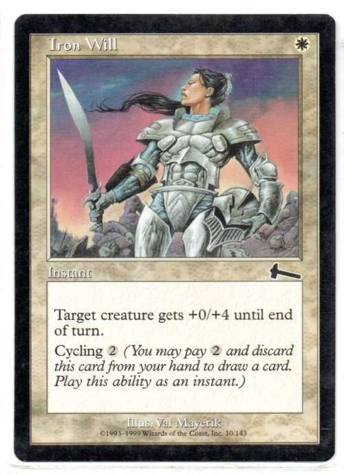 Magic The Gathering 1993 - 1999 - Iron Will 10/143 - Common - Urza`s Legacy