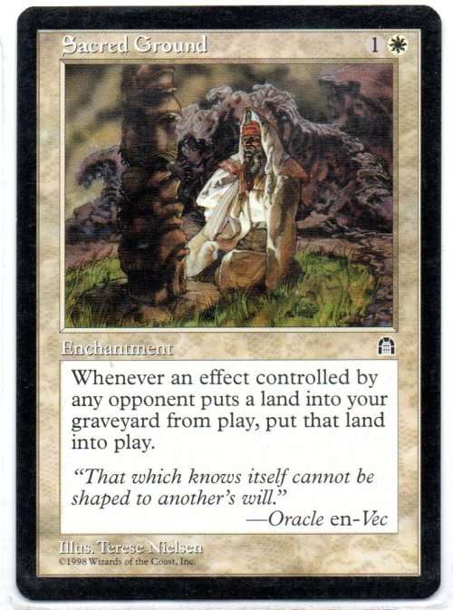 Magic The Gathering 1998 - Sacred Ground - Uncommon - Stronghold