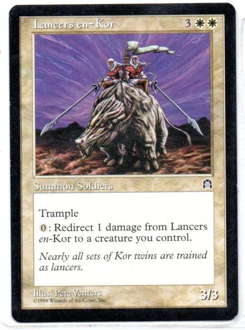 Magic The Gathering 1998 - Lancers en-Kor - Uncommon - Stronghold