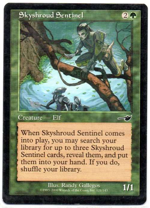 Magic The Gathering 1993 - 2000 - Skyshroud Sentinel 121/143 - Common - Nemesis