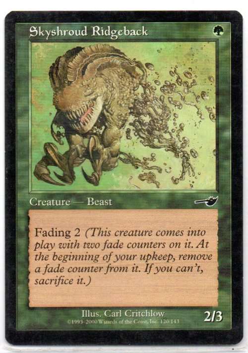 Magic The Gathering 1993 - 2000 - Skyshroud Ridgeback - 120/143 - Common - Nemesis
